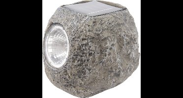 Lumineo Buiten spot solar verlichting - steen - LED - 10 x 12 cm
