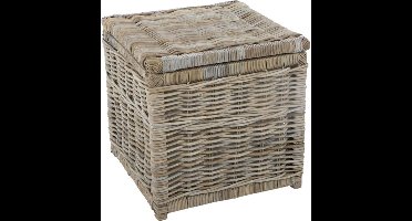 Rotan Opbergmand Lio - Grey - 50x50x50 cm - Vierkant
