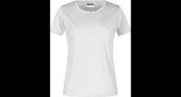 James And Nicholson Dames/dames Ronde Hals Basic T-Shirt (Wit)