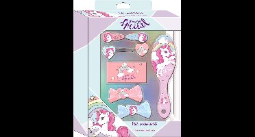 Unicorn Haaraccessoires Set voor Meisjes - Haarband, Borstel, Speldjes