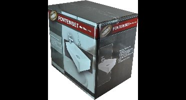 Wiesbaden Rhea Fonteinset Mini kraangat links compleet 36x18x9cm wit