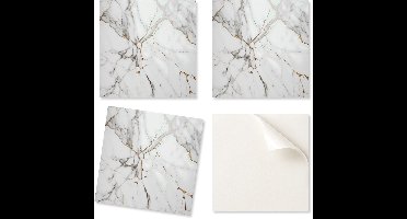 Set zelfklevende vinyltegels met patroon voor de slaapkamer, elegant marmerpatroon, 20x20x20 cm