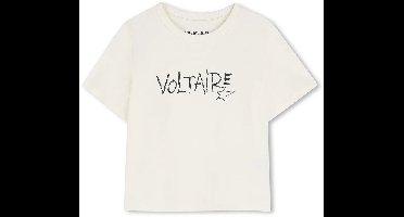 Zadig & Voltaire X60531 Tops & T-shirts Meisjes - Shirt - Creme - Maat 152