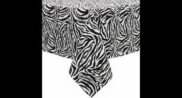 Protecttable - Mexicaans tafelzeil Zebra 120x120cm - Tafelkleed Afwasbaar - Kunststof