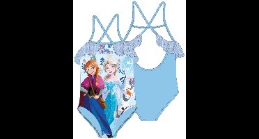 Disney Frozen Sisters Blauwe kinderbadpak, zwemmen 7 - 8 jaar / 122 - 128 cm