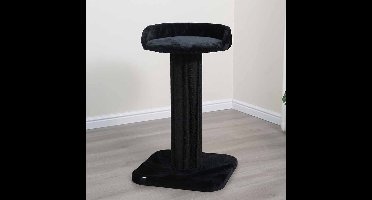 Ebi Sydney Krabpaal - Stevige Krabpaal voor Grote Katten - Extra Dikke Stam Ø19cm met Ligbed - 56x56x90cm - Zwart