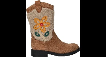 Cowboylaarzen | Meisjes | Brown Flower | Leer | Shoesme | Maat 28
