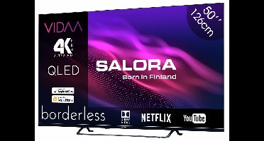 Salora QLED50UV1 tv 127 cm (50") 4K Ultra HD Smart TV Wifi Zwart 280 cd/m²
