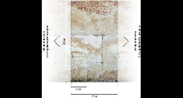 OUDE BAKSTENEN EN CEMENTMUUR FOTOBEHANG | Industrieel - Beige Grijs Bruin - LivingWalls The Wall II
