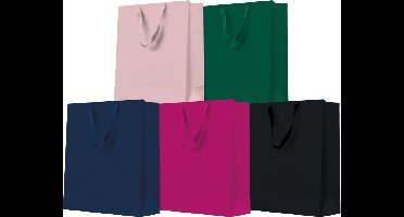 PAW decor Cadeautassen 20x25x10 cm - Monocolor dark - Medium - 5 stuks
