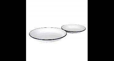 Ibili 912928 Geëmailleerde stalen plaat, 28 cm, wit