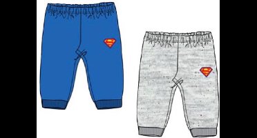 Superbaby joggingbroek - set van 2 - blauw+grijs - maat 74 (12 maanden)