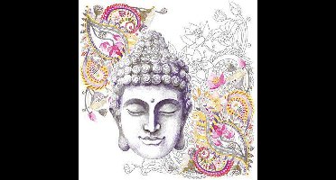CraftEmotions servetten 5st - Buddha hoofd 33x33cm Ambiente 13313036
