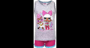LOL Surprise pyjama / shortama - roze/grijs - maat 116 (6 jaar)