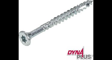 Dynaplus - Unischroeven - Torx 30 platkop - 6 x 50mm - Verzinkt - Deeldraad (100 stuks)