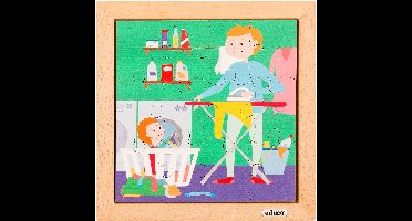 Peuter puzzel 12 stukjes - de was - Educo - Educatief speelgoed