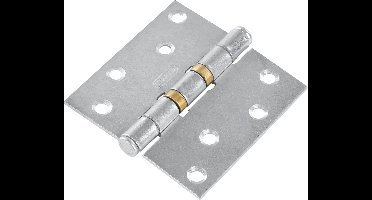 Starx Kogelscharnier - 89 x 89 mm - Verzinkt - Kogellagerscharnier voor Binnengebruik - Set van 3 Stuks - 600 Gram - Hoogte 100 mm - Breedte 90 mm - Zilverkleurig