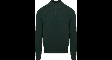 Steppin' Out Half Zip Trui Merinowol Caccia Groen - Maat S - Heren - Pullovers