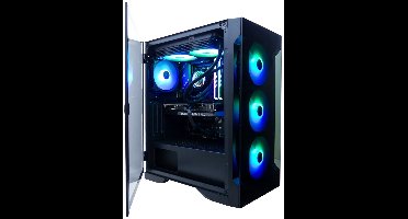 Ryzen 9 5950X Game PC|RTX 5070|2TB|64GB|Waterkoeling - 16-Cores@4.9 TURBO - Met 240mm Liquid Cooler en Magneetdeur - WiFi 6 / Bluetooth 5.4 - Windows 11 PRO - Gamdias Talos E2 Elite