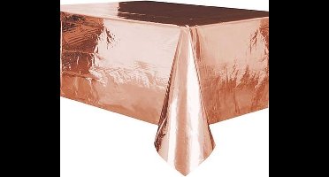 Plastic Tafelkleed rose goud 1.37x2.74cm