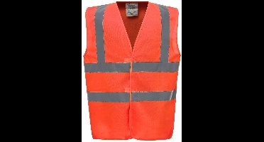 Yoko Signalisatievest met 2 Banden & Bretels YHVW100 - Hi Vis Orange - M