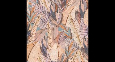 LEVENDIGE BLADEREN BEHANG | Natuur - Beige Creme Blauw Lila - A.S. Création Anna D'Andrea
