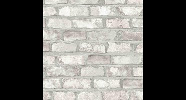 Dutch Wallcoverings vliesbehang baksteen - wit