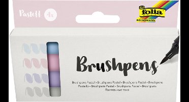 Folia Brushpennen Pastelkleuren - 4 stuks