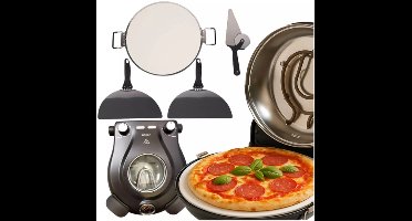 Ruhhy elektrische pizzaoven 420°C met keramische steen – compact, snel en met accessoires