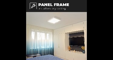 HOFTRONIC – Opbouwframe voor LED Paneel vierkant – Aluminium wit – Geschikt voor 62x62 cm panelen – Hoogte 62 mm – IP20 – Voor plafondmontage zonder systeemplafond