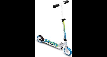 Skids Control 2-wiel Kinderstep Opvouwbaar Voetrem Wit/blauw