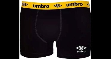 Umbro boxershort heren - mannen onderbroek - perfecte pasvorm - maat xxl - gele elastiek