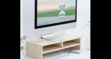 ORICO Monitorstandaard met twee opbergvakken - 50x20cm - 20kg - ergonomische houding