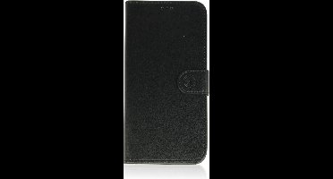 Leren Book Case Geschikt voor Apple iPhone 15 pro max /Flip Cover met stand functie/ Kaarthouder en magneet sluiting kleur Zwart