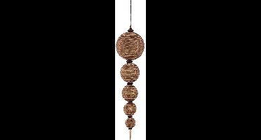 PTMD Kerstversiering Hanger Honora - 20x22x75 cm - Polyester - Bruin