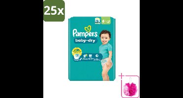 25 x Pampers – Luiers – Baby Dry Maat 6 – 22 Luiers - Bulkverpakking - Baby luier - Douchemop - Droge luier