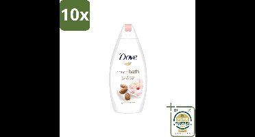 10 x Dove – Badcrème – Caring Bath Almond – 450 ml - Wasstrips - Badcrème - Badcrème Almond - Badcrème Voor Huid - Badcrème Voor Ontspanning - Badcrème Voor Gevoelige Huid