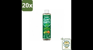 20 x Happy Earth – Douchegel – 100% Natuurlijk Bergamot Cedarwood – 300 ml - Wasstrips - Douchegel Bergamot Cederhout - Natuurlijke Douchegel - Vegan Douchegel - Dierproefvrije Douchegel - Biologische Douchegel