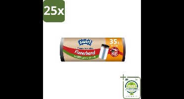 25 x Swirl – Pedaalemmerzakken – 35 L – Fixeerband – 10 zakken - Grootverpakking - Vaatwasstrips - Emmerzak - Emmerzak 35 L - Emmerzak Elastische Band - Emmerzak Waterdicht - Emmerzak Scheurvast