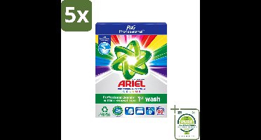 5 x Ariel Professional - Waspoeder - Gekleurde Was - 90 Wasbeurten - Grootverpakking - Vaatwasstrips - Waspoeder Kleur - Waspoeder Voor Gekleurde Kleding - Waspoeder Voor Professionals - Waspoeder 90 Wasbeurten - Waspoeder 5 Sterren Reiniging