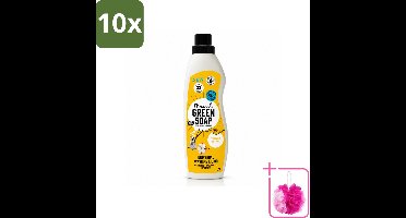 10 x Marcel's Green Soap - Vloeibaar Wasmiddel - Katoen & Vanille - Effectief & natuurlijk - 23 Wasbeurten - 1 Liter - Bulkverpakking - Wasmiddel - Douchemop - Natuurlijke zeep