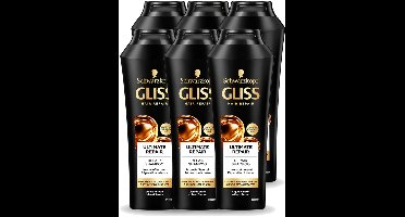 6 x Gliss Kur – Shampoo – Ultimate Repair – 250 ml - Voordeelverpakking - 6 stuks