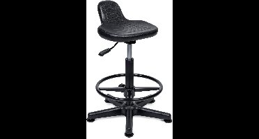 Ergonomische Kassakruk Zwart Laag (33-45cm) / zonder Voetsteun / Chrome uitvoering