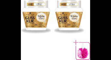 2 x Schwarzkopf - Gliss Kur - Haarverzorging - Winterherstel - 300 g - Bulkverpakking - Haarmasker winter - Douchemop - Winterbeschadigd haar