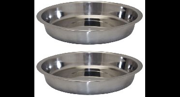 Happy Pet RVS voerbak puppy ondiep 25 cm - 2 stuks - Multipack