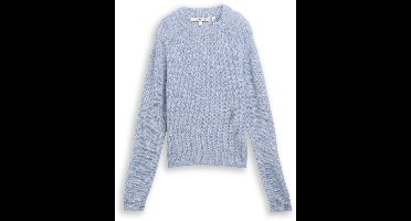 Tom Tailor Denim - Lichtgewicht gebreide trui met alpaca-aandeel - Maat XL - foggy sky blue melange