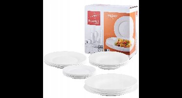 Bormioli Rocco Toledo 18-delig servies voor 6 personen, opaalglas