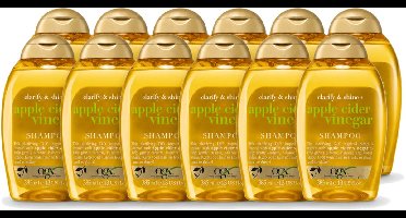 12 x OGX - Apple Cider Vinegar - Shampoo - Clarify + Shine - 385 ml - Voordeelverpakking - 12 stuks