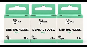 The Humble Co. Dental Floss Mint 50 m – 3 Pack