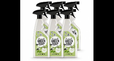 6 x Marcel's Green Soap - Allesreiniger Spray - Basilicum & Vetiver gras - Natuurlijk & effectief - 500 ml - Voordeelverpakking - 6 stuks